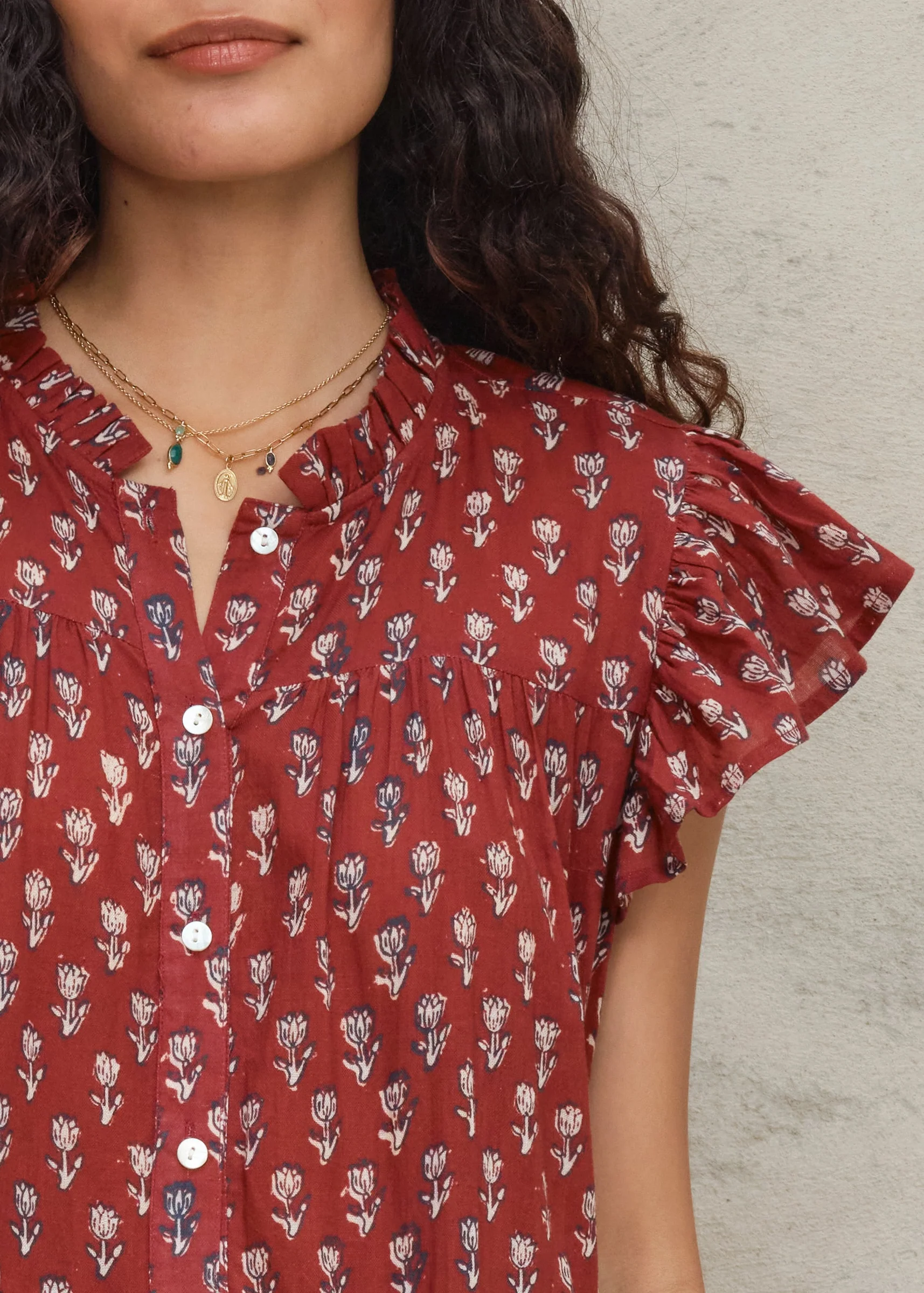 Ari Frill Sundress - Berry - Image 3