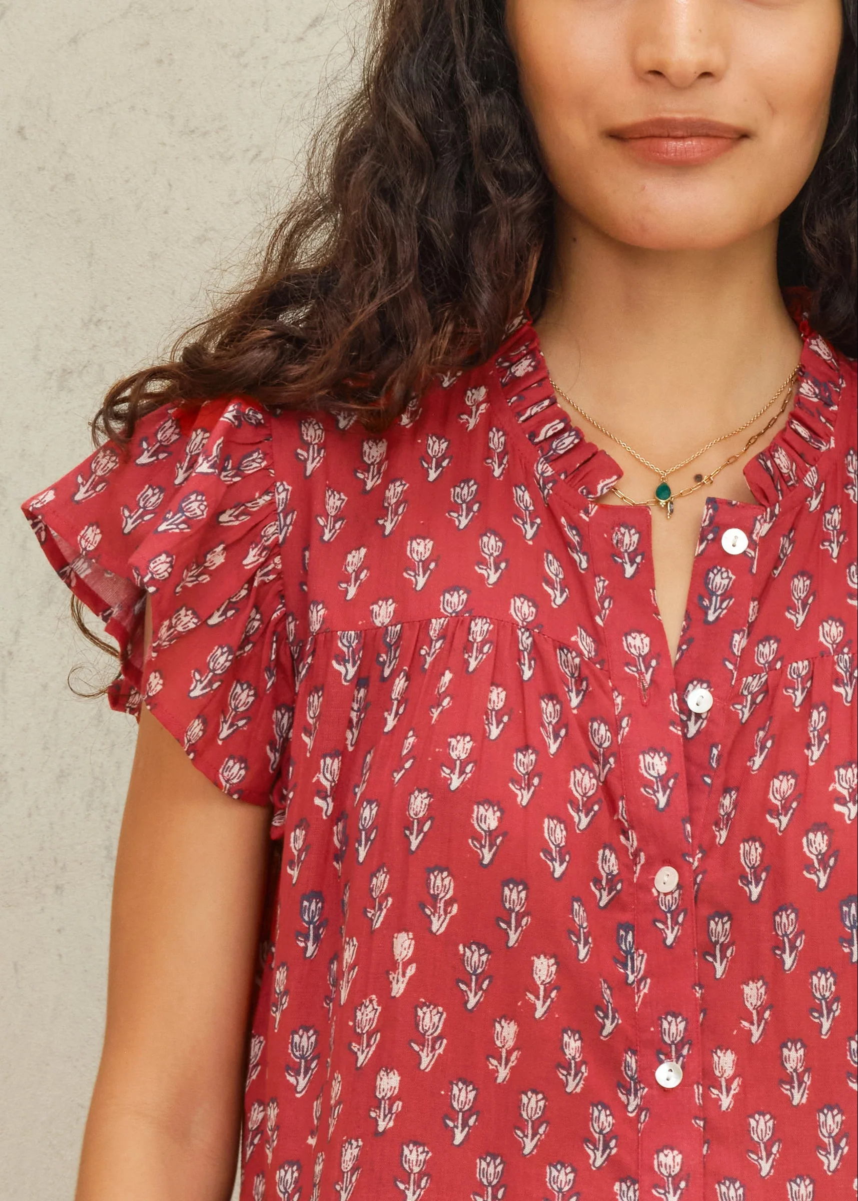 Ari Frill Sundress - Red - Image 3