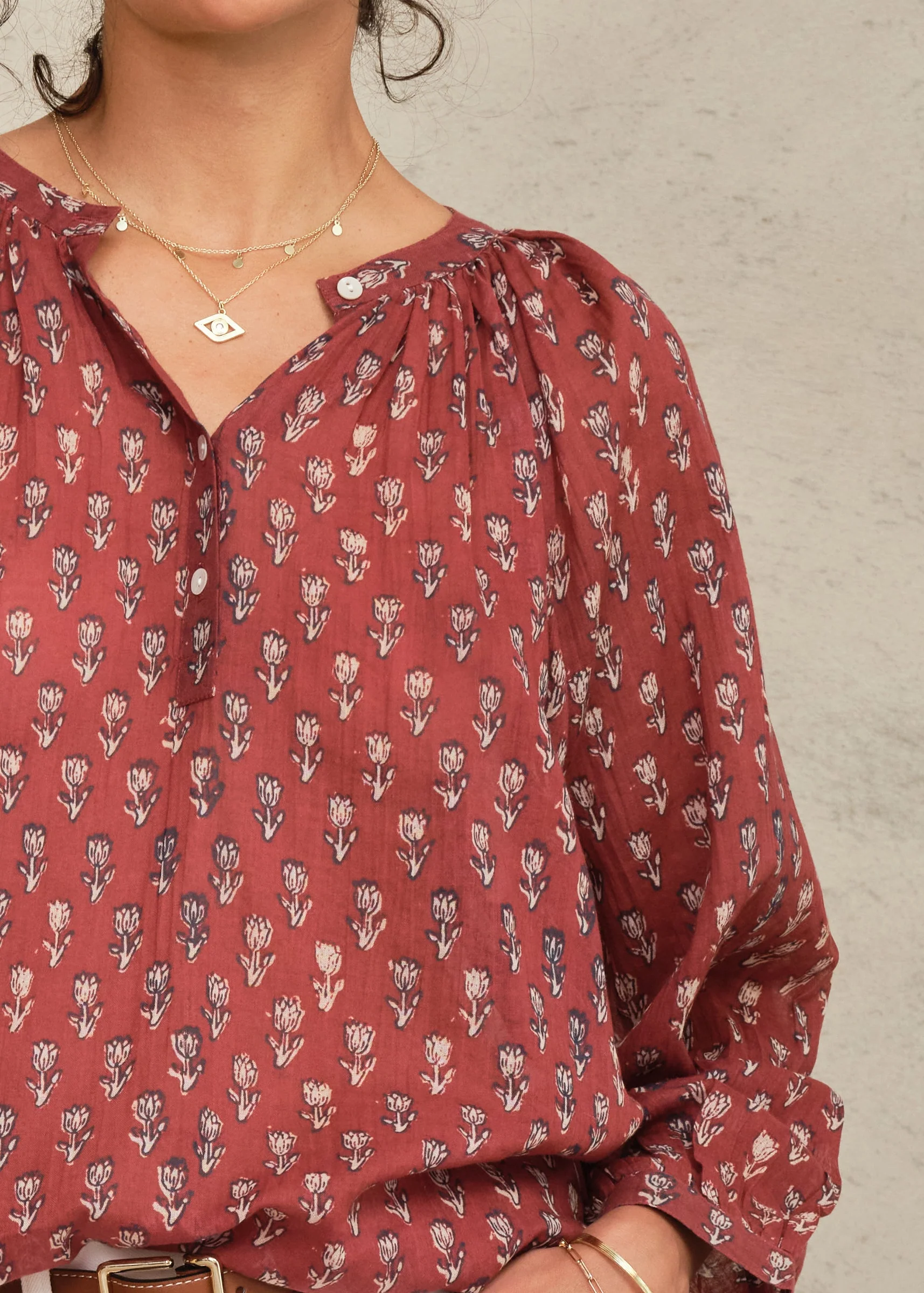 Ari Long Sleeve Top - Berry - Image 4