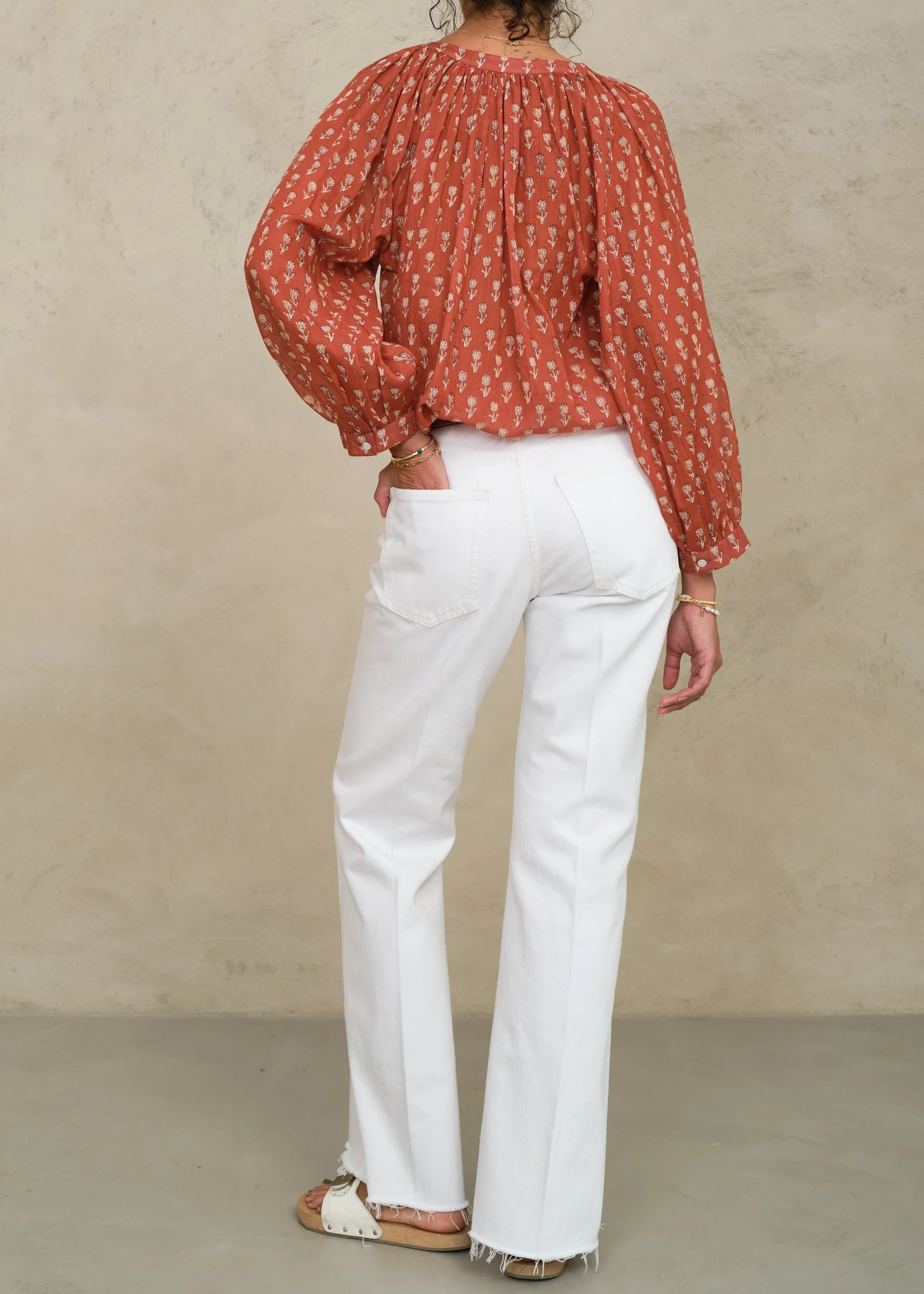 Ari Long Sleeve Top - Rust - Image 3