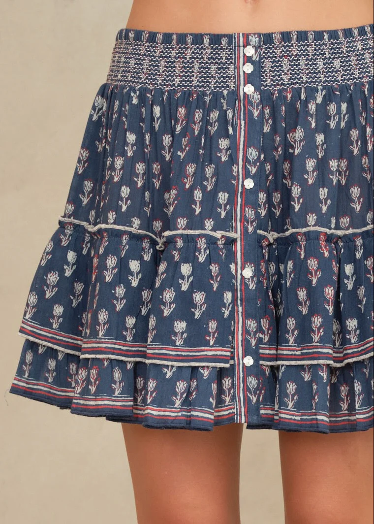 Ari Mini Skirt - Indigo - Image 4
