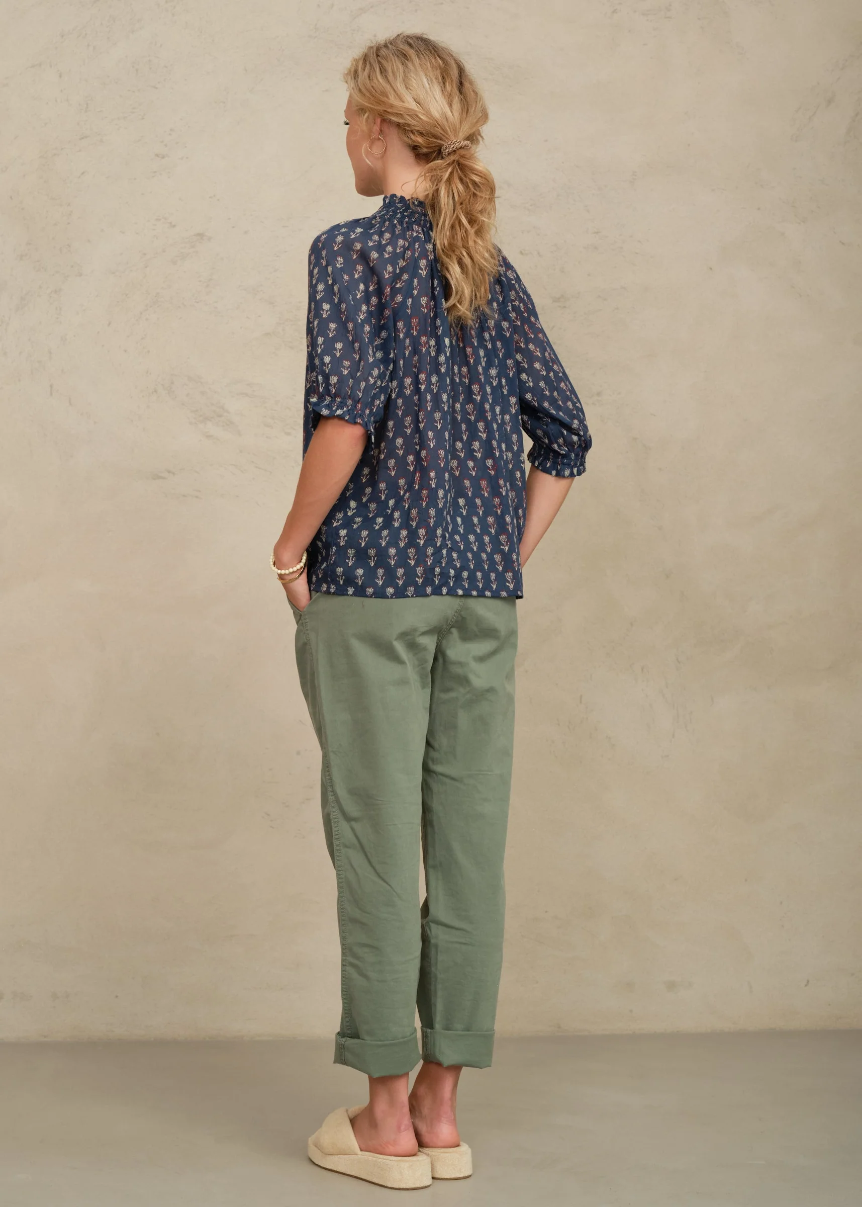 Ari Short Sleeve Top - Indigo - Image 3