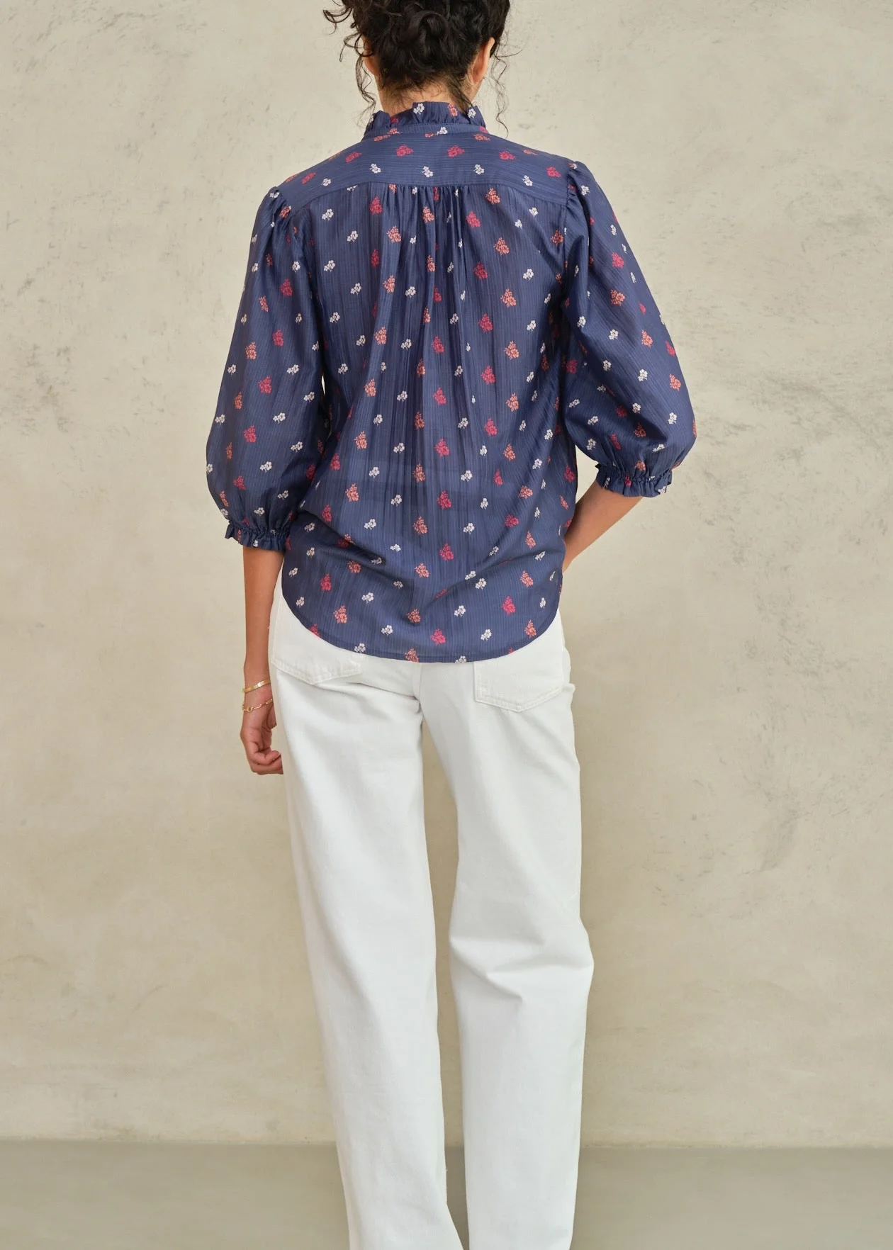 Auden Long Sleeve Top - Navy - Image 3