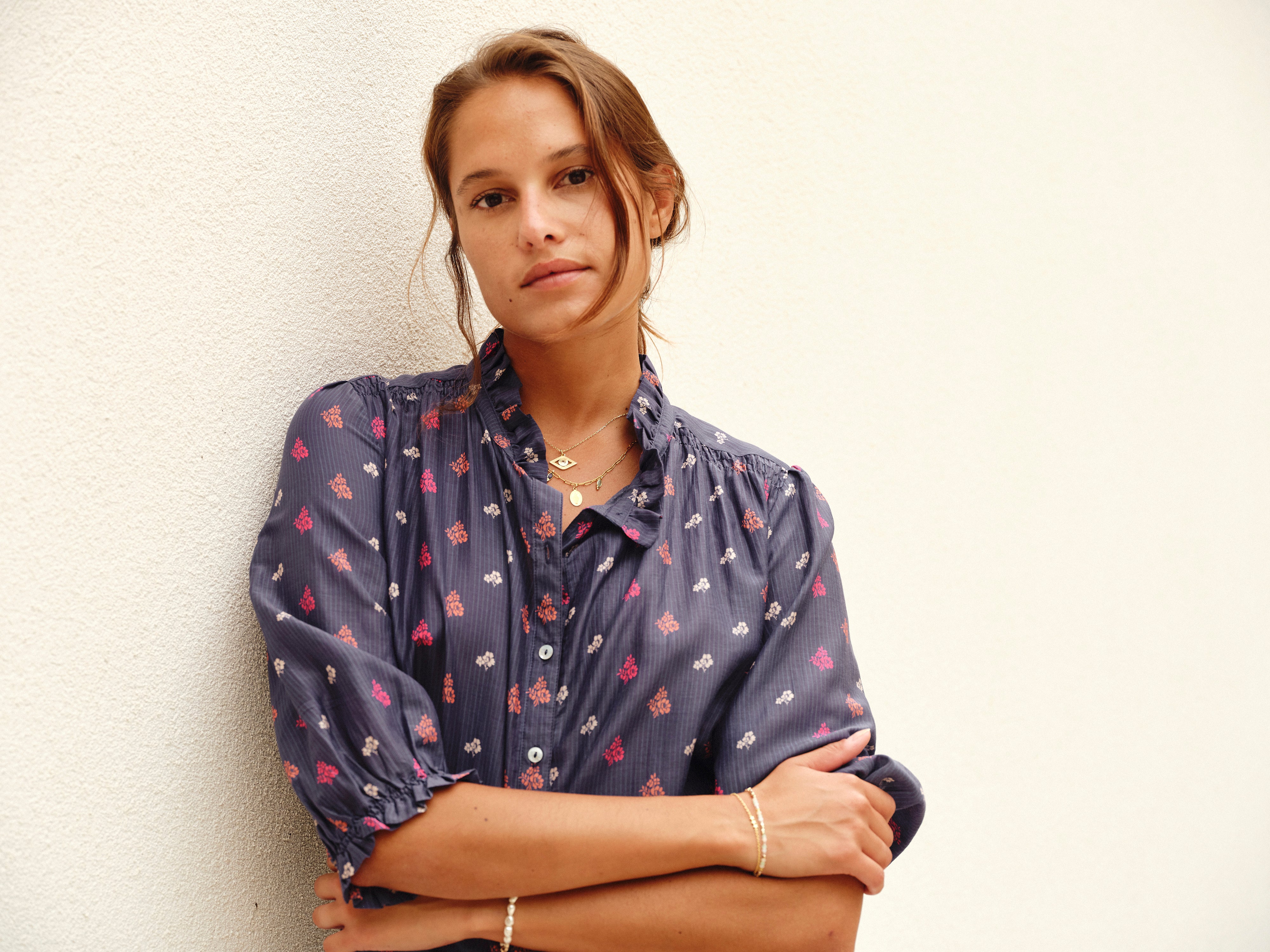 Auden Long Sleeve Top - Navy - Image 6