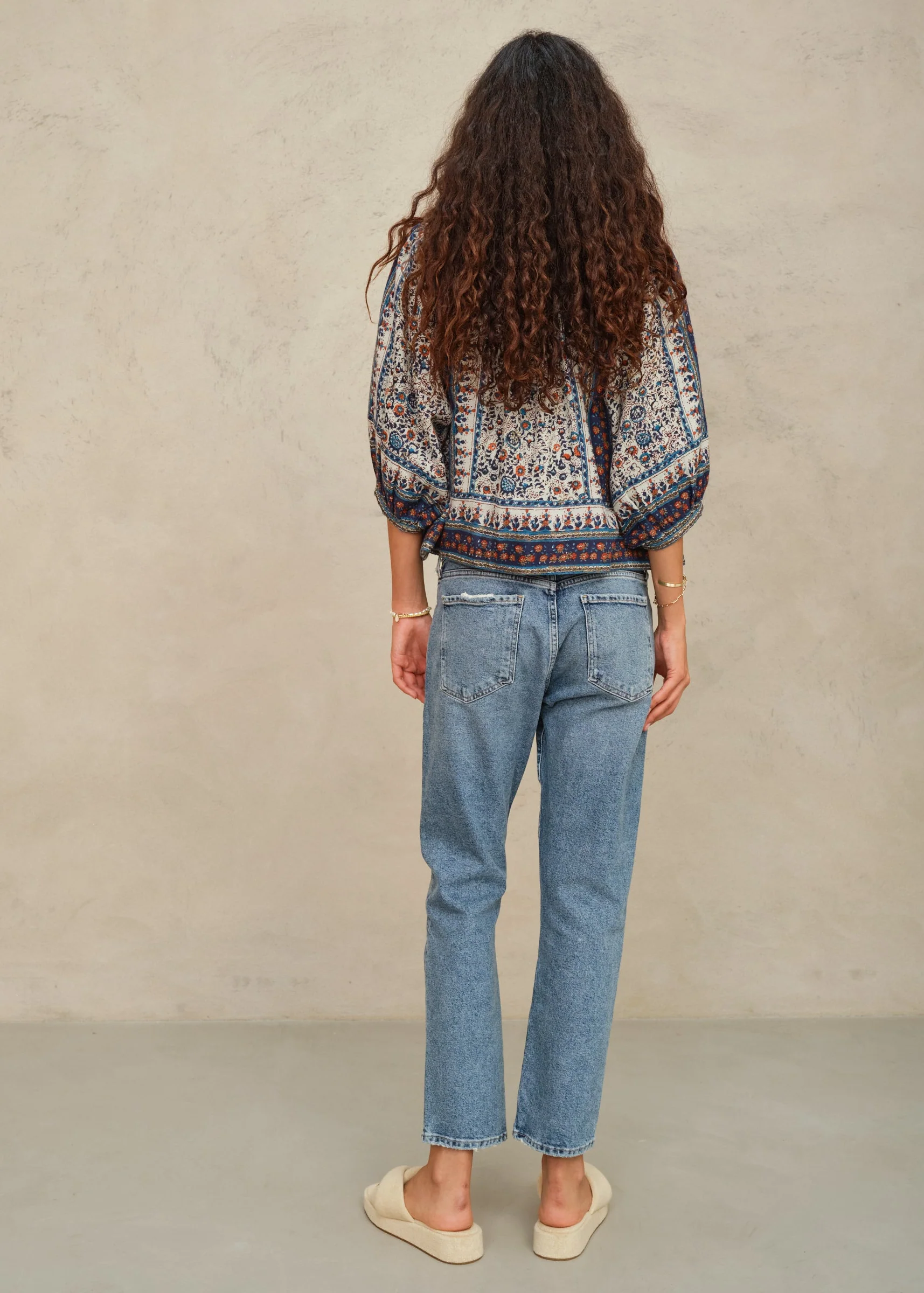 Cass Jacket -Indigo/Rust - Image 3