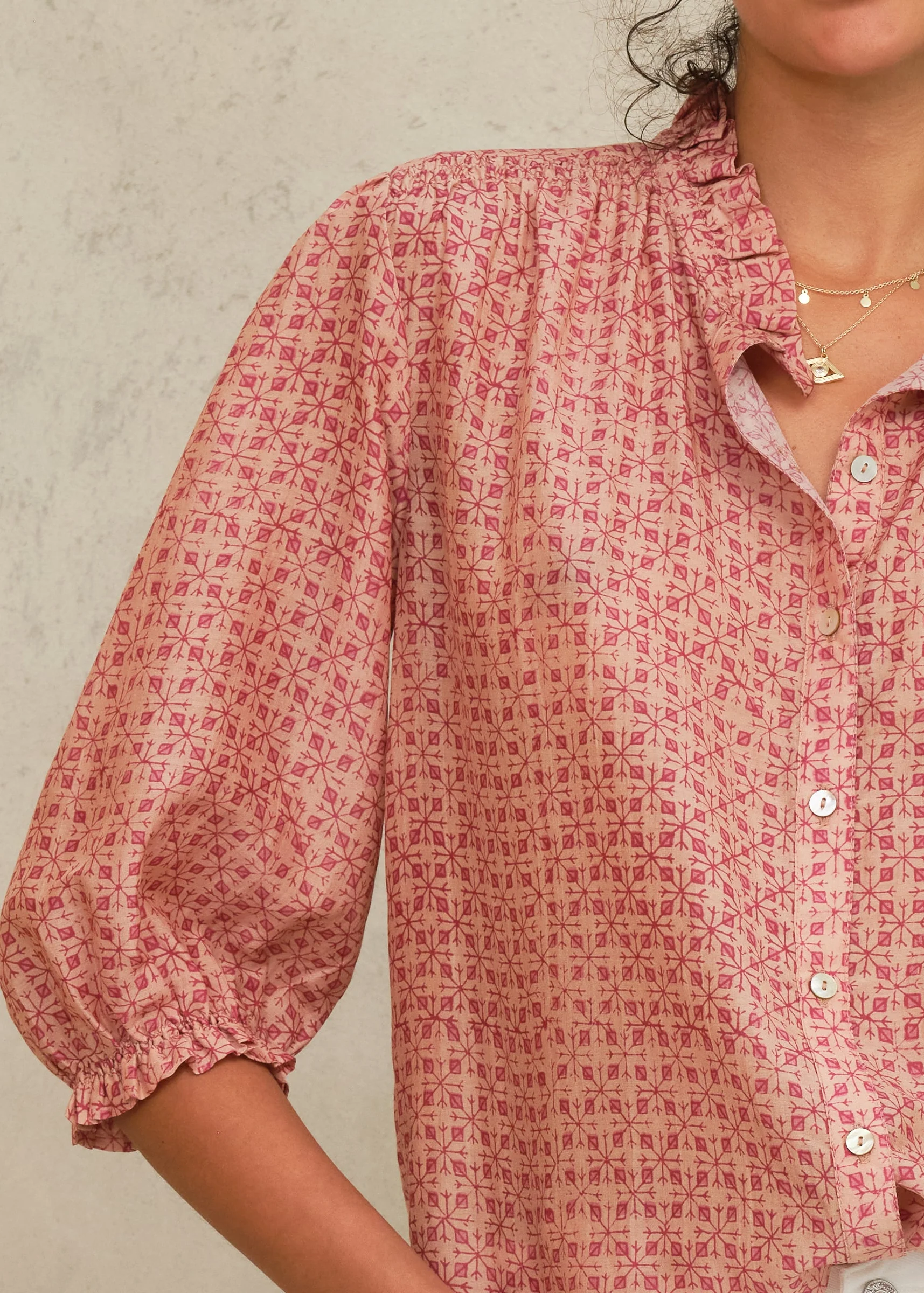 Cassia Long Sleeve Top -Pink - Image 2