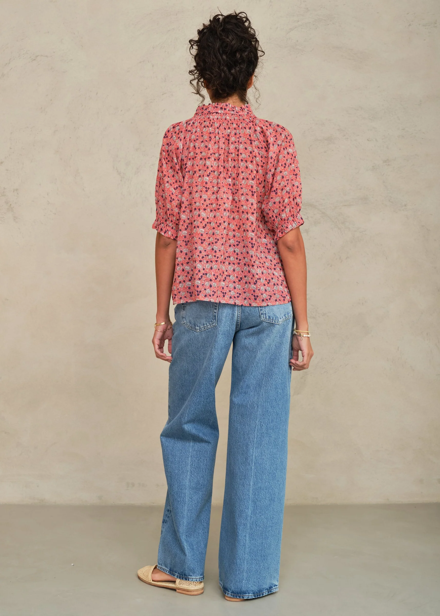 Darla Long Sleeve Top - Rose/Multi - Image 2