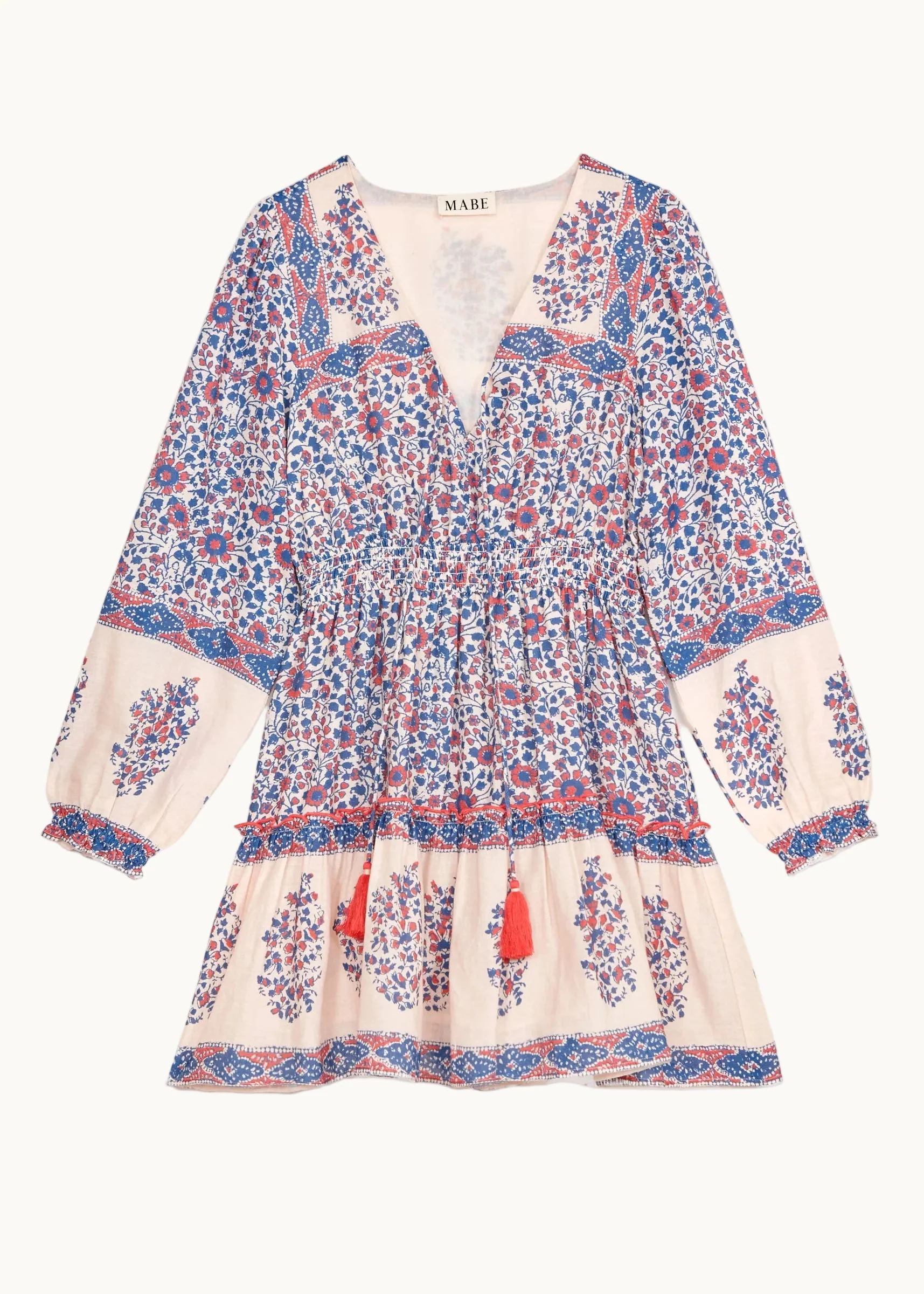 Della Long sleeve Sundress - Blue/Pink - Image 4