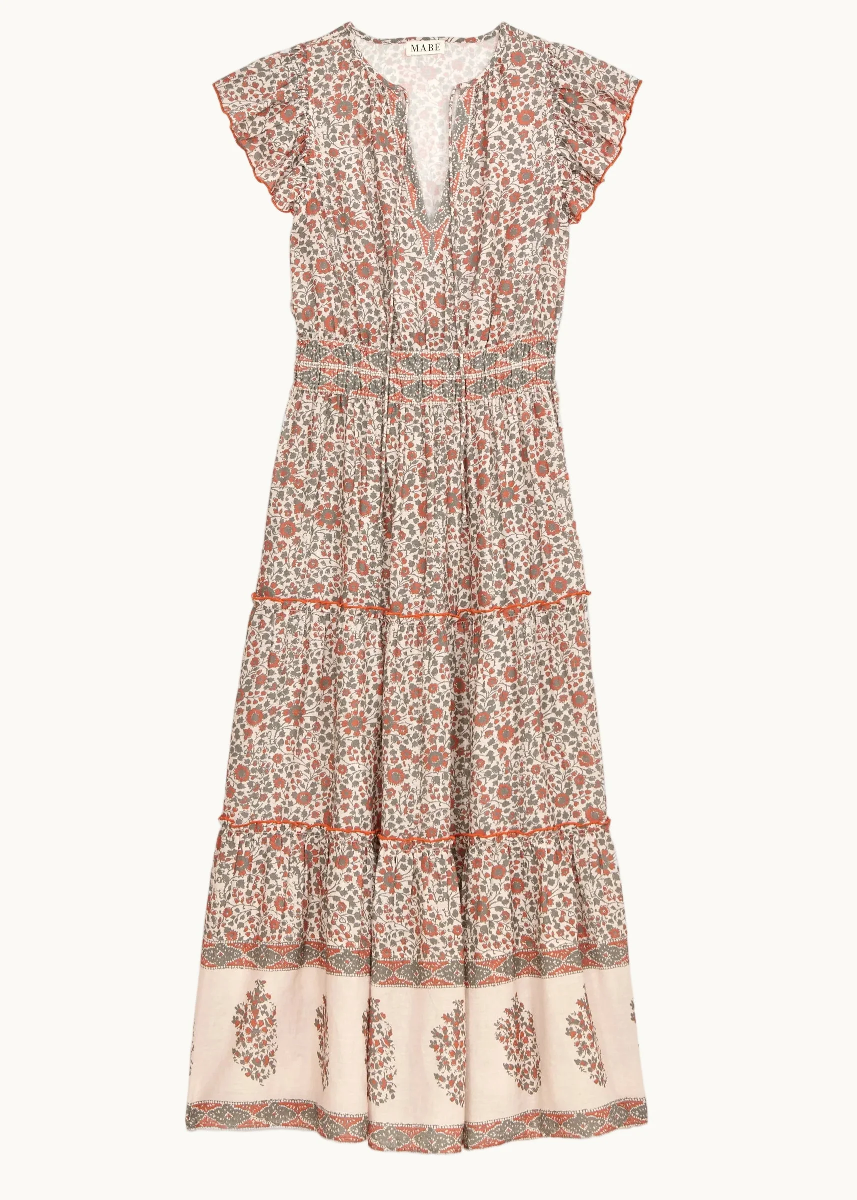 Della Maxi Dress - Rust/Khaki - Image 4
