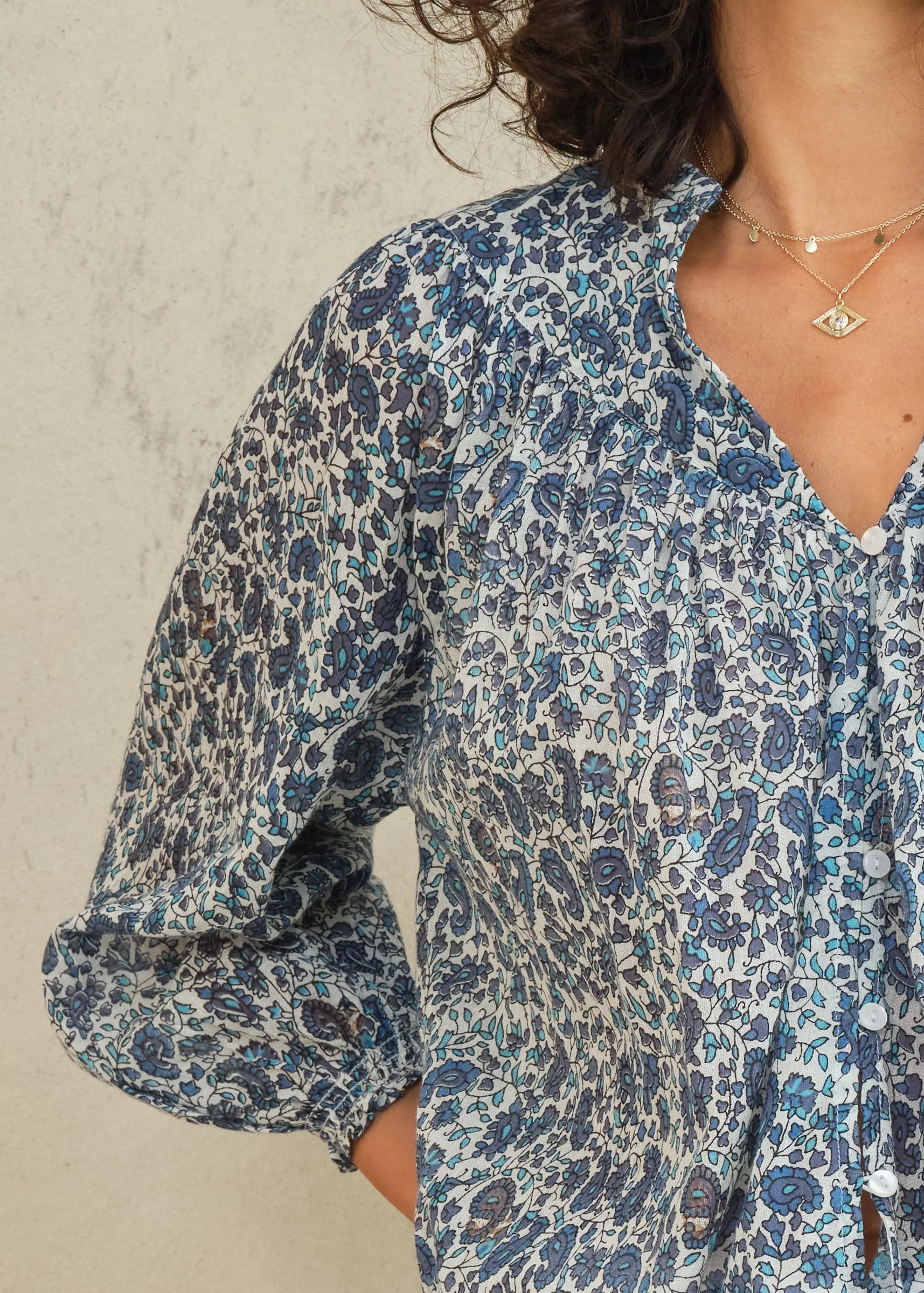Esti Long Sleeve Top - Blue - Image 4