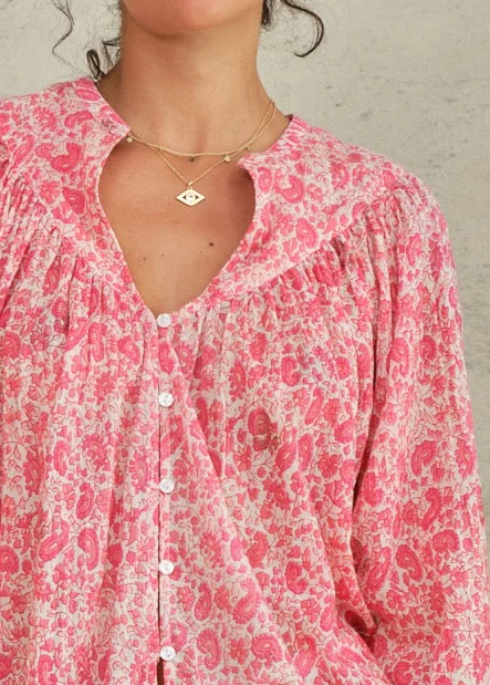 Esti Long Sleeve Top - Pink - Image 3
