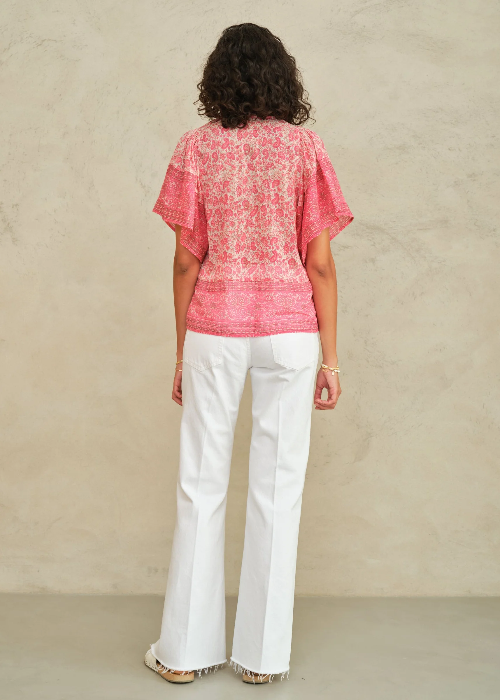 Esti Short Sleeve Top - Pink - Image 4