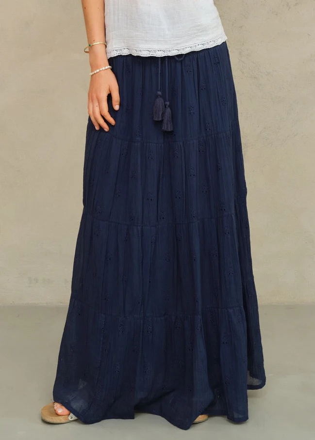 Frani Maxi Skirt - Indigo - Image 3