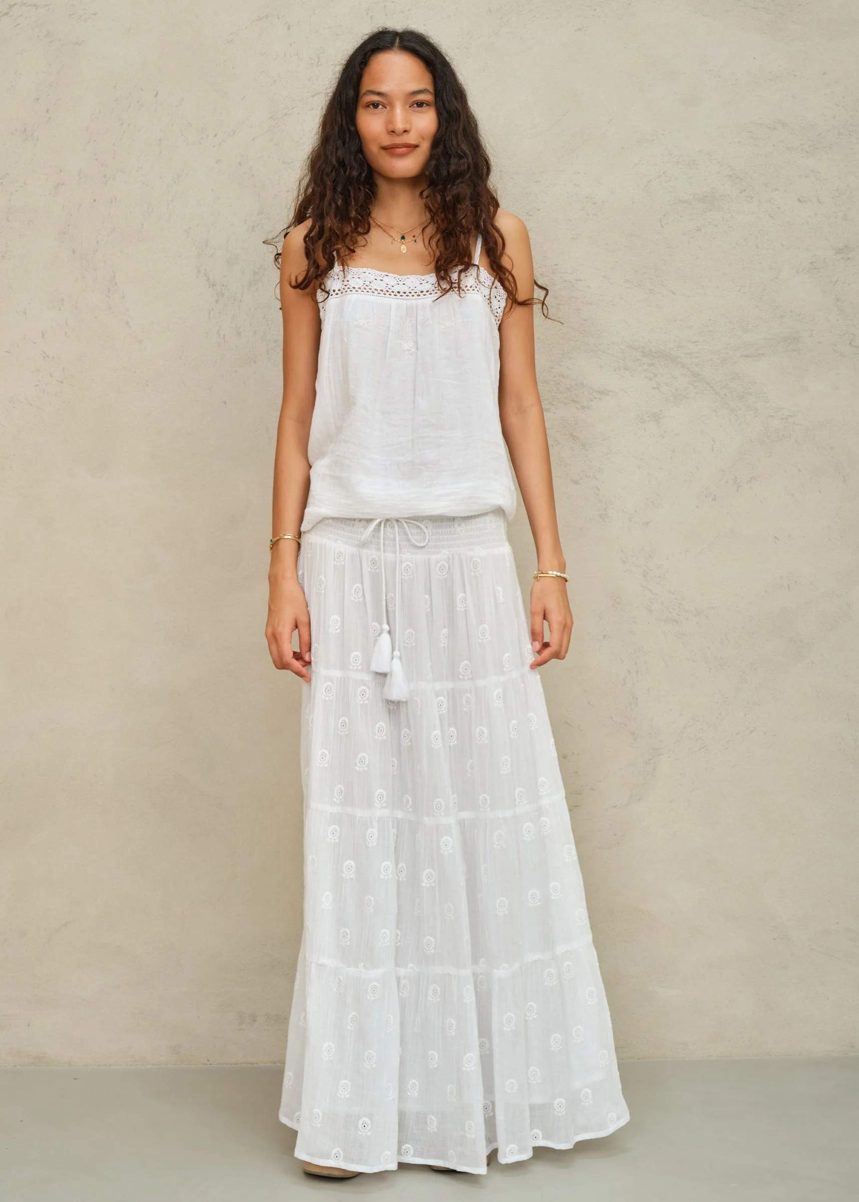 Frani Maxi skirt - White - Image 3