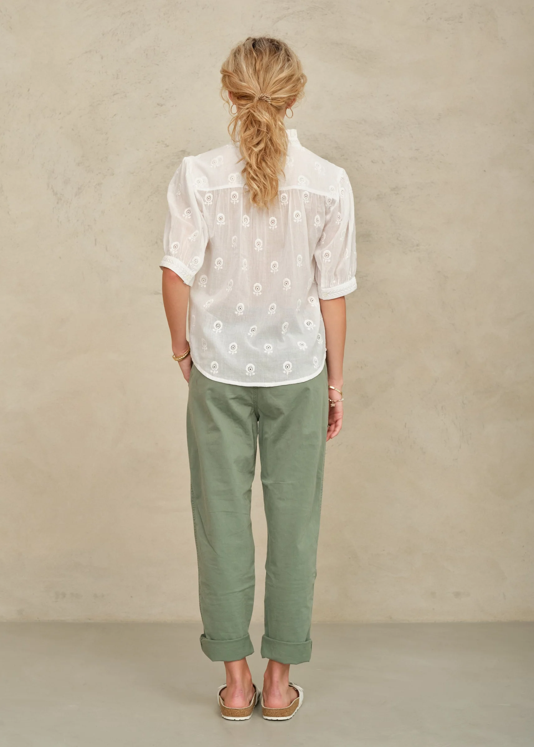 Frani Short Sleeve Top - White - Image 2
