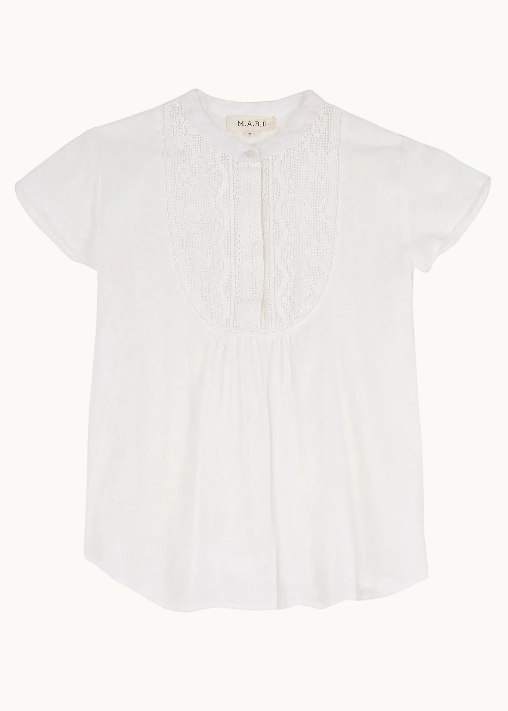 Freya Short Sleeve Top - White - Image 4
