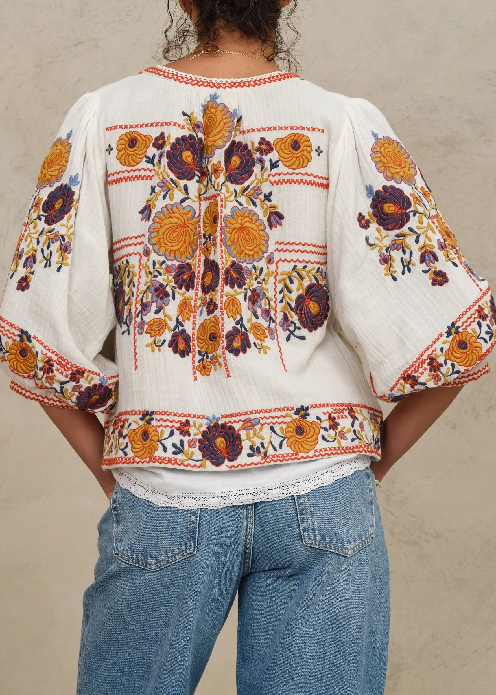Greta Jacket - Ecru/Multi - Image 3