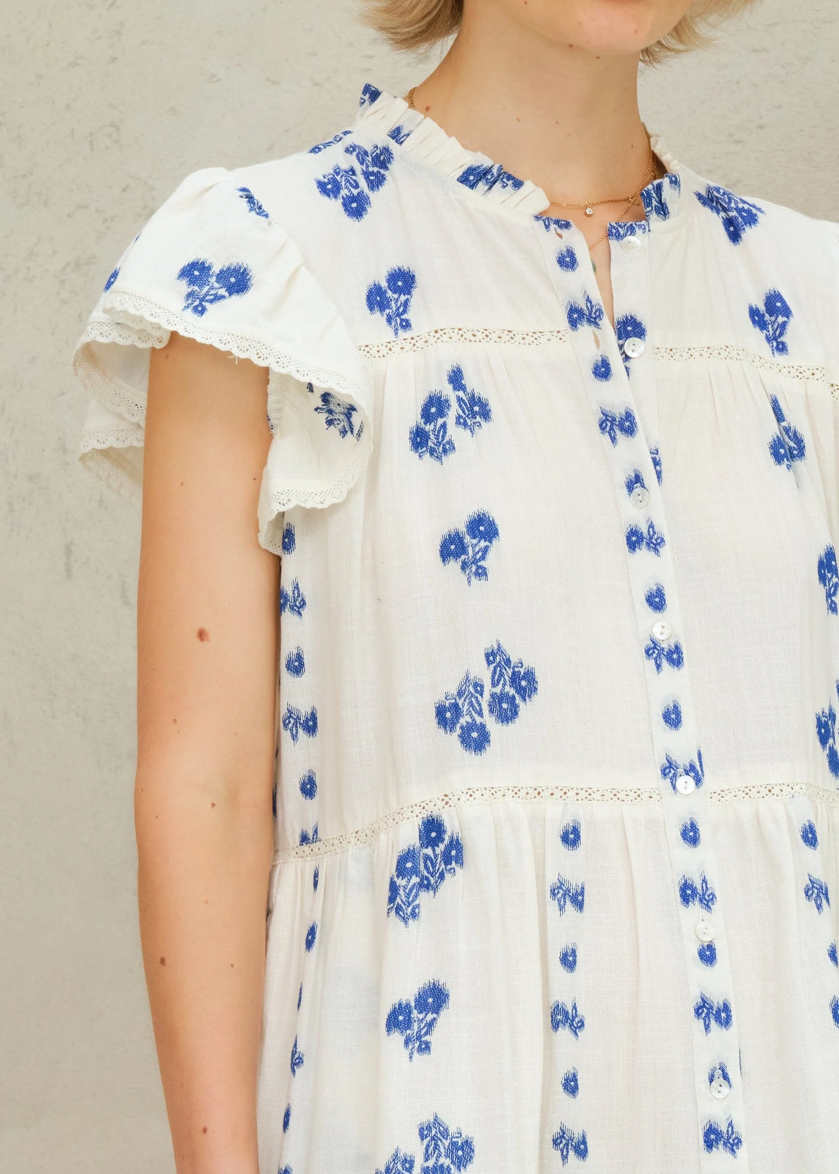 Iris Frill Sundress - Blue - Image 3