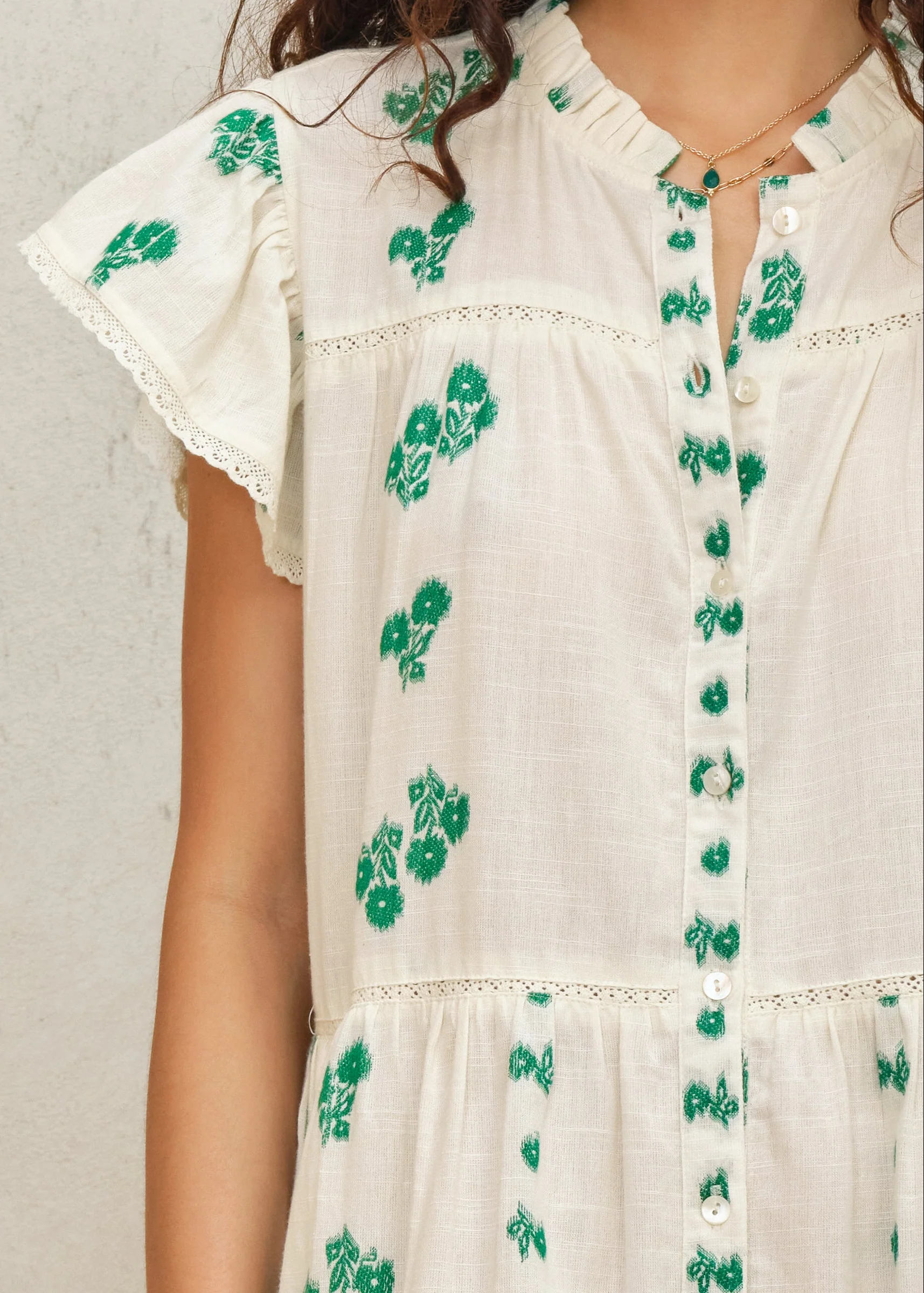 Iris Frill Sundress - Green - Image 3