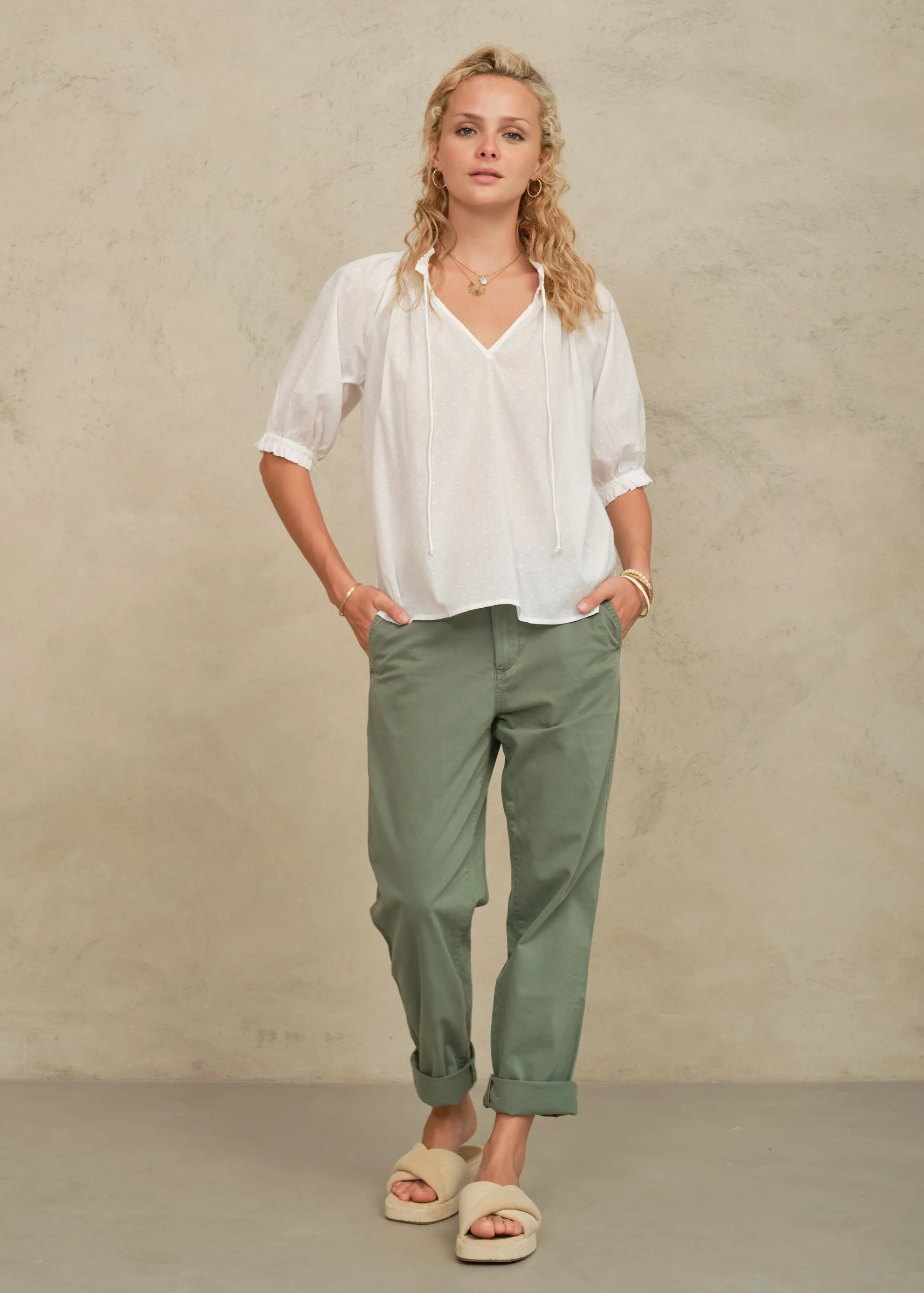 Lotta Short Sleeve Top - White - Image 2