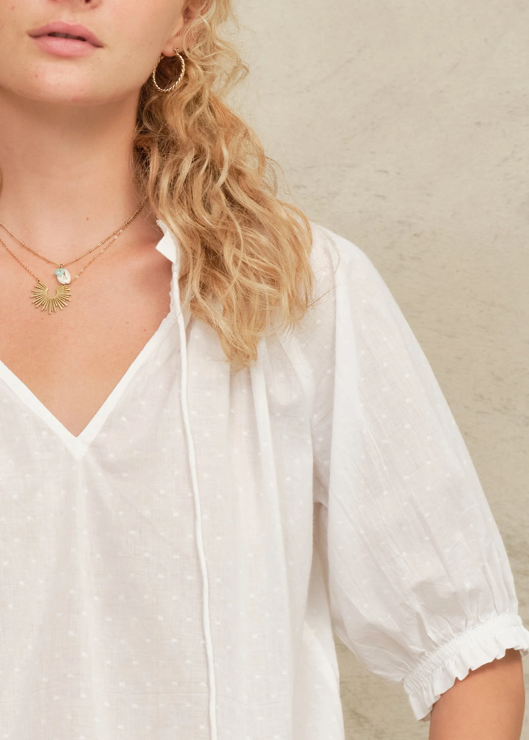 Lotta Short Sleeve Top - White - Image 3