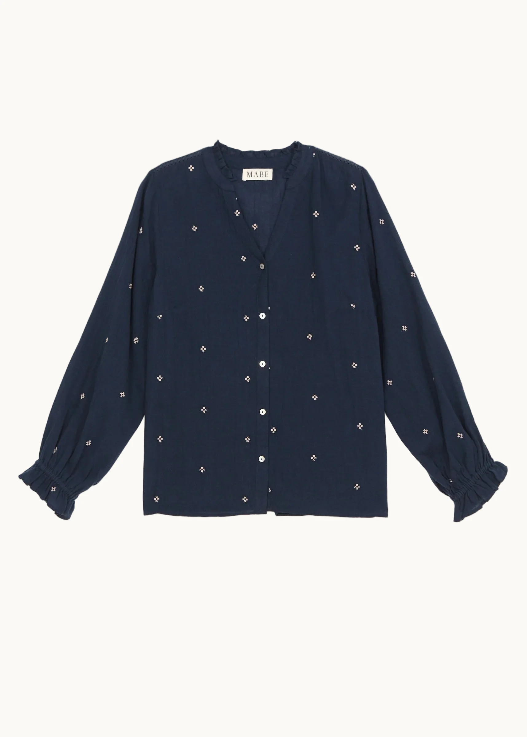 Lucca Long Sleeve Top - Indigo - Image 5