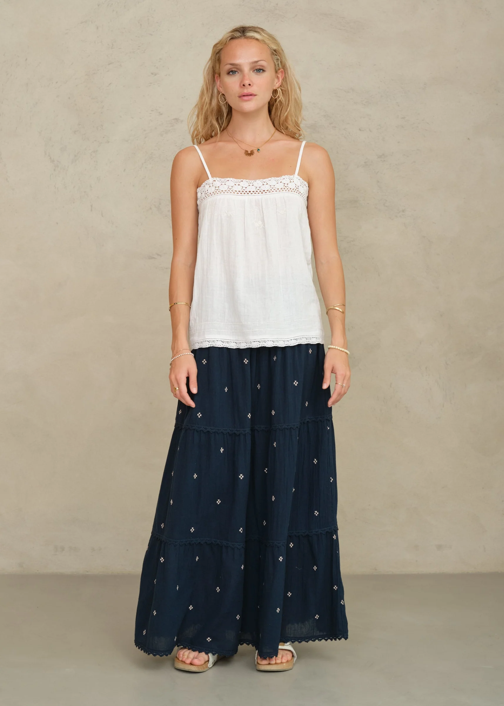 Lucca Maxi Skirt - Indigo - Image 3
