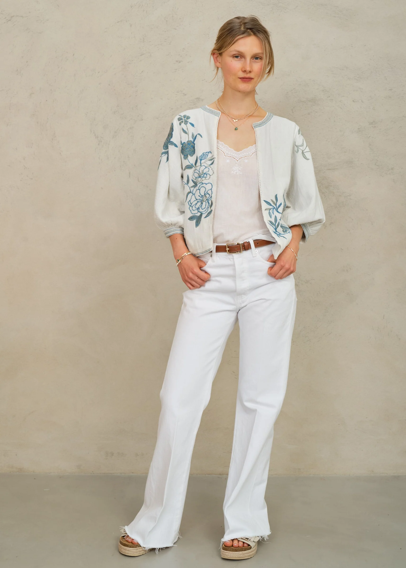 Ori Jacket - Ecru/Blue - Image 3