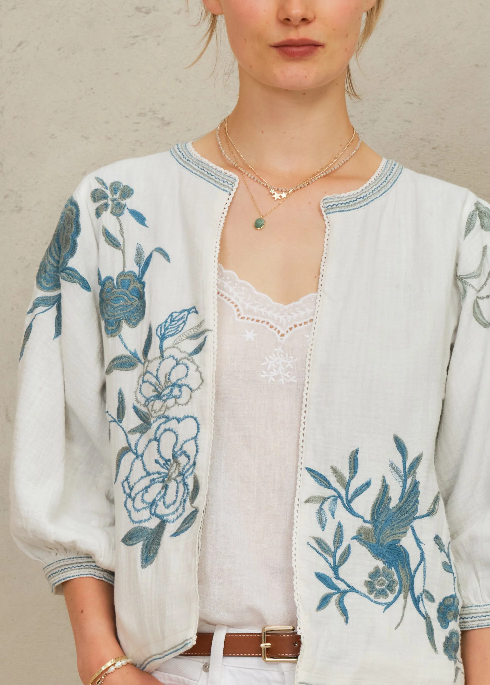 Ori Jacket - Ecru/Blue - Image 4