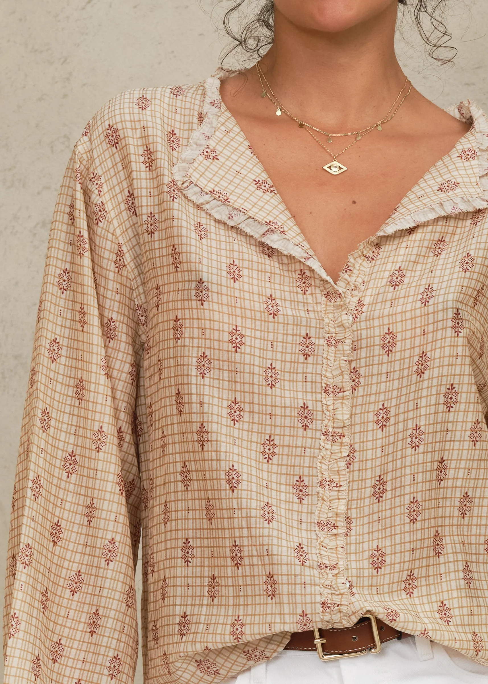 Orly Long Sleeve Top - Multi/Red - Image 4