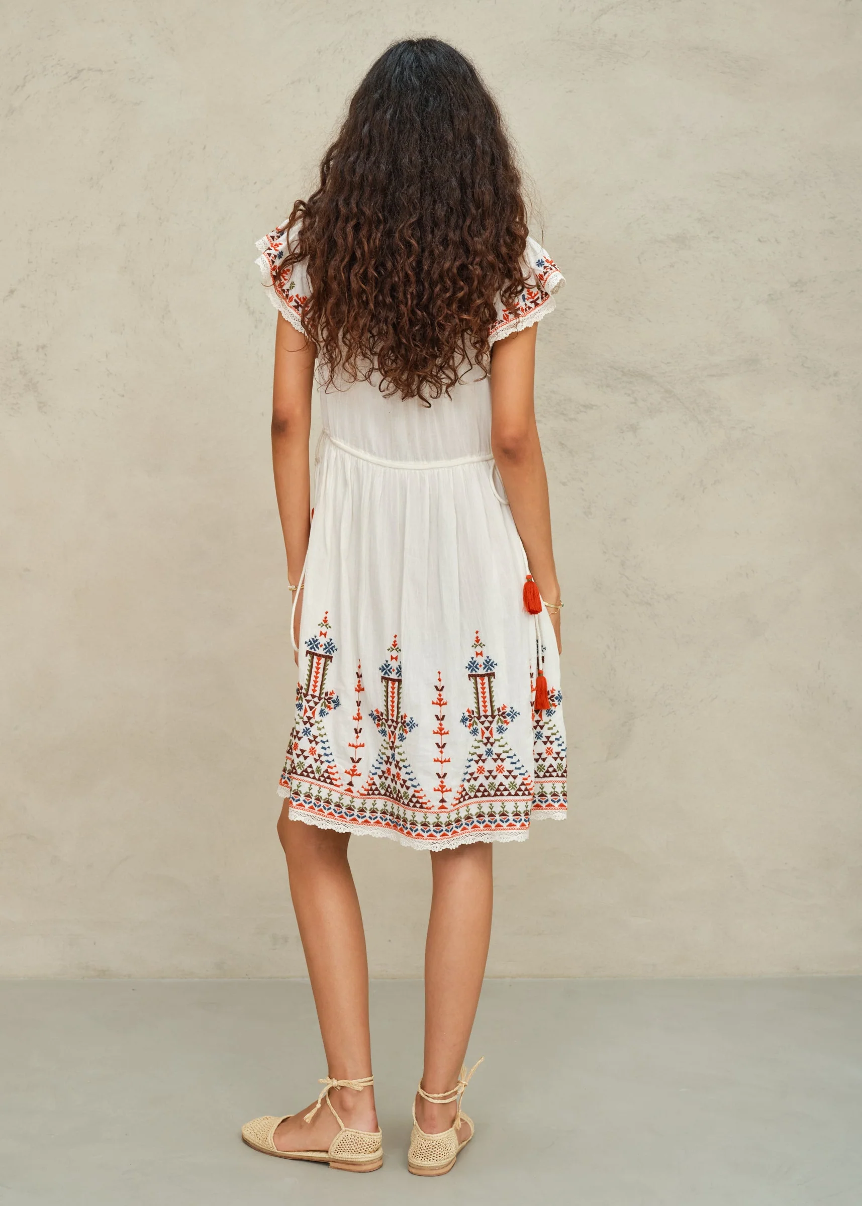 Rani Dress - Ecru/Multi - Image 3