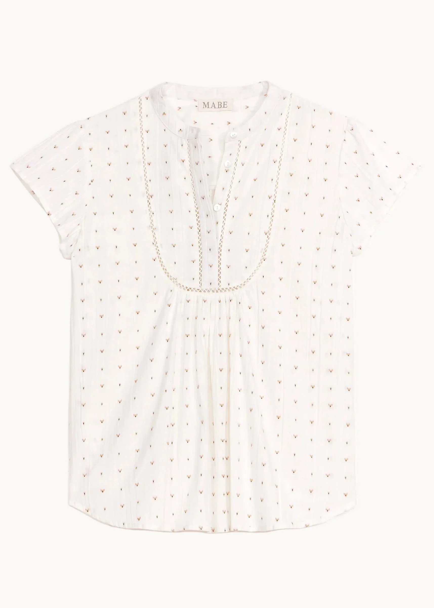 Rita Short Sleeve Top - Ecru/Multi - Image 4
