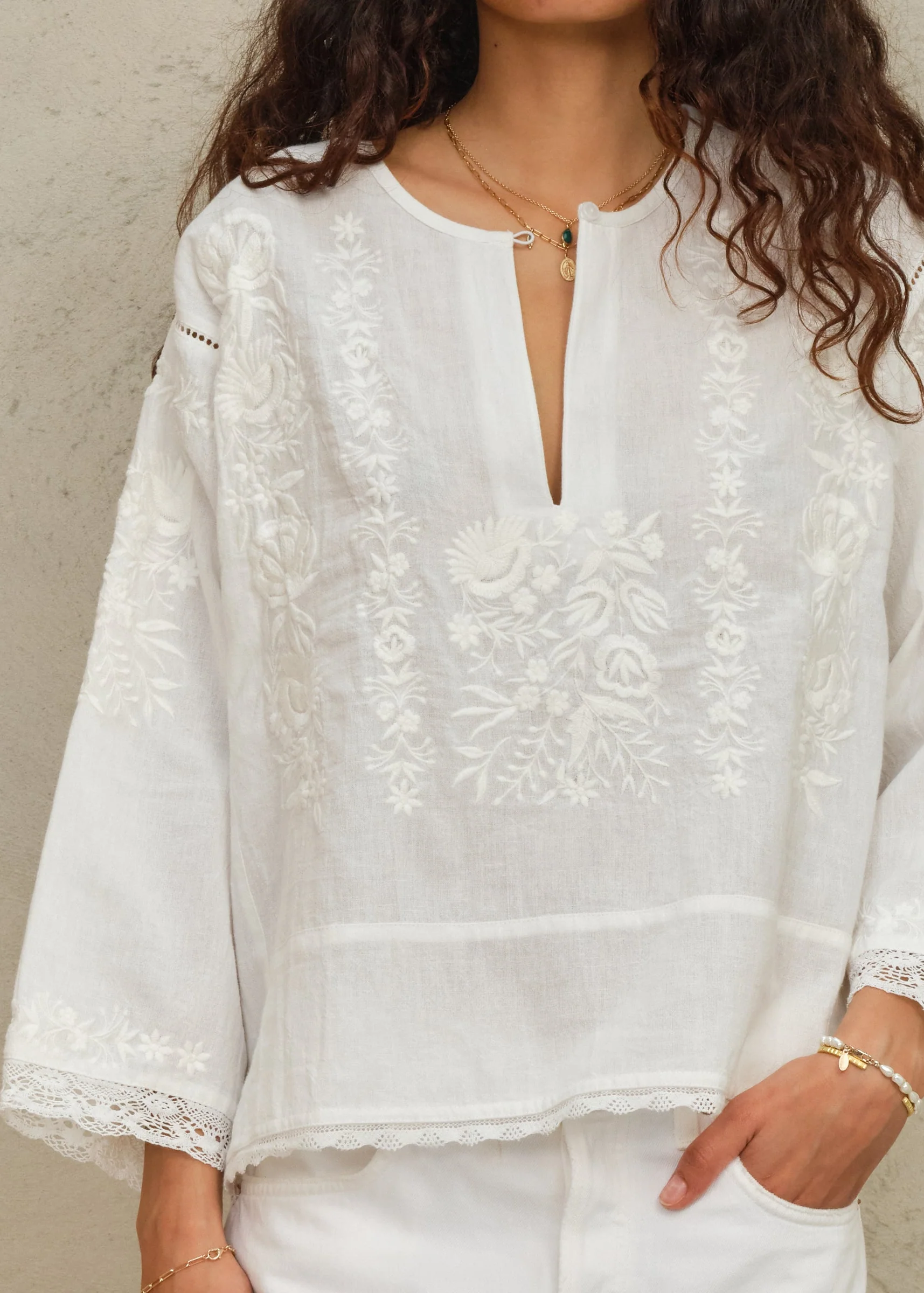 Rosa Top - Ivory - Image 3
