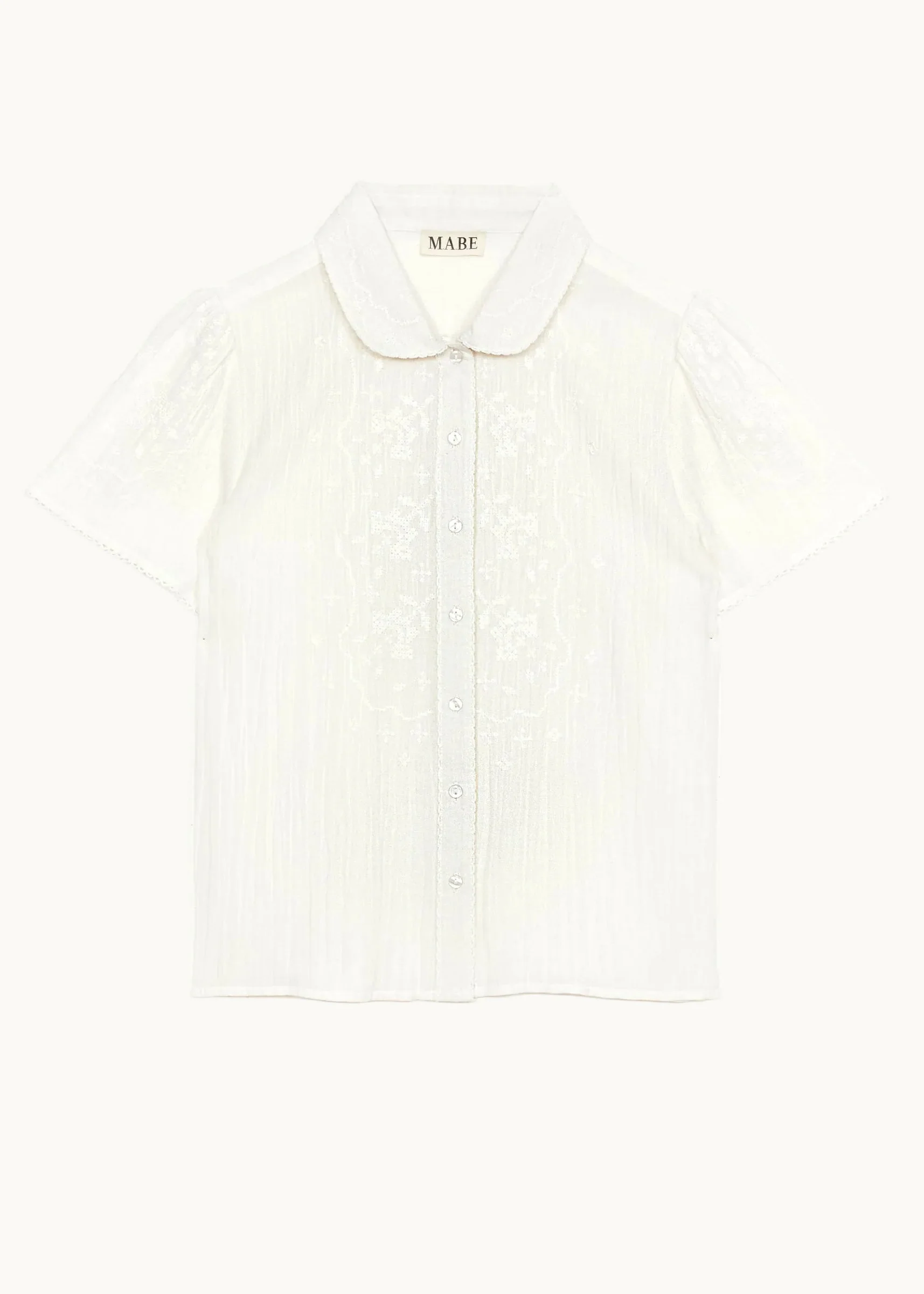 Ruby Short Sleeve Top - Ecru/White - Image 7