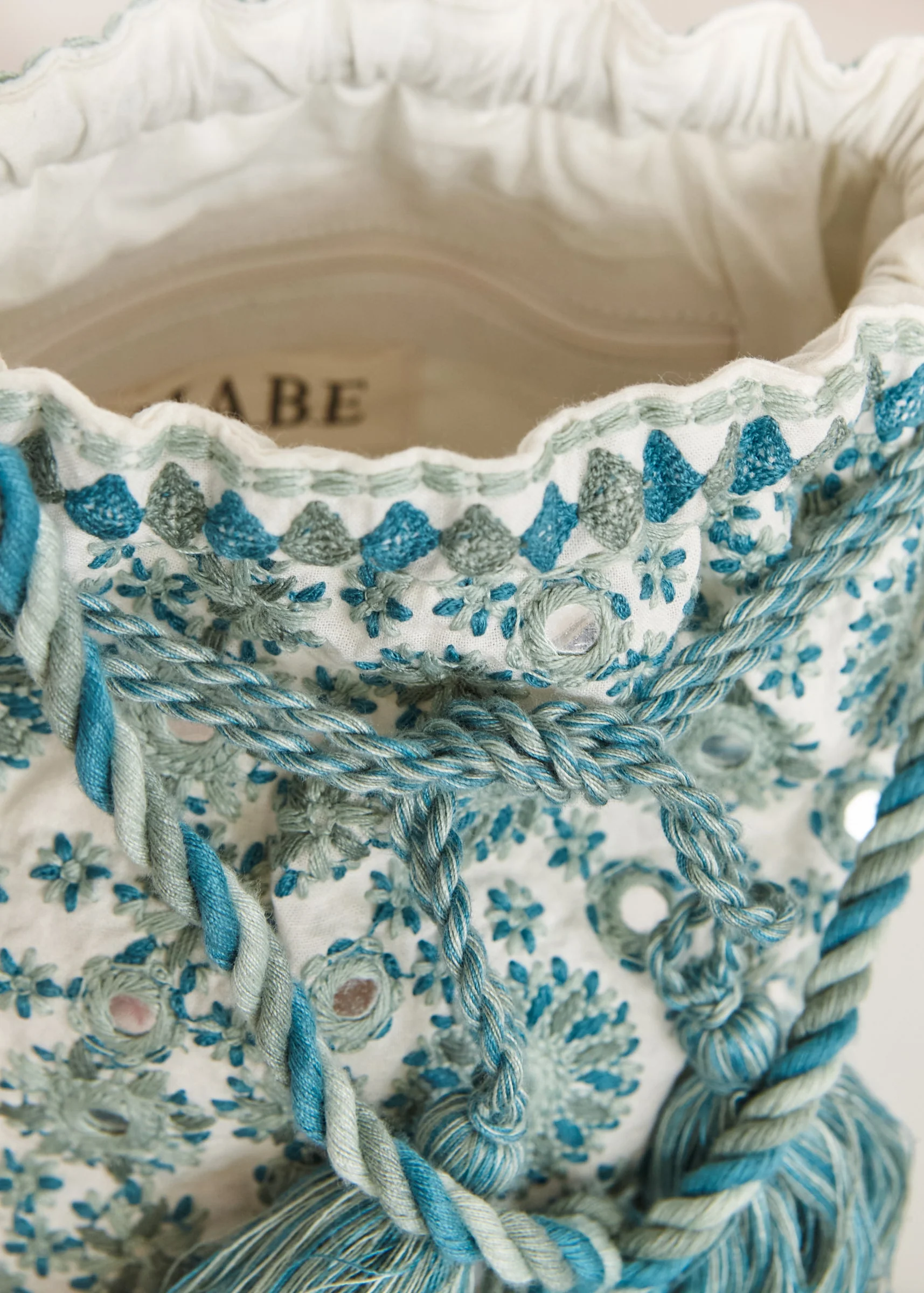 Suri Pouch - Ecru/Blue - Image 3