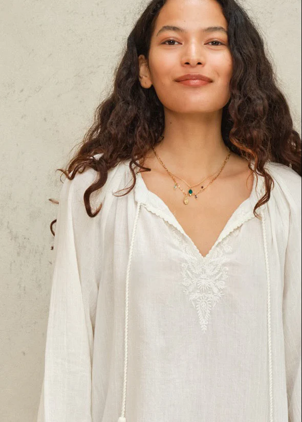 Talia Kaftan - Ecru - Image 3