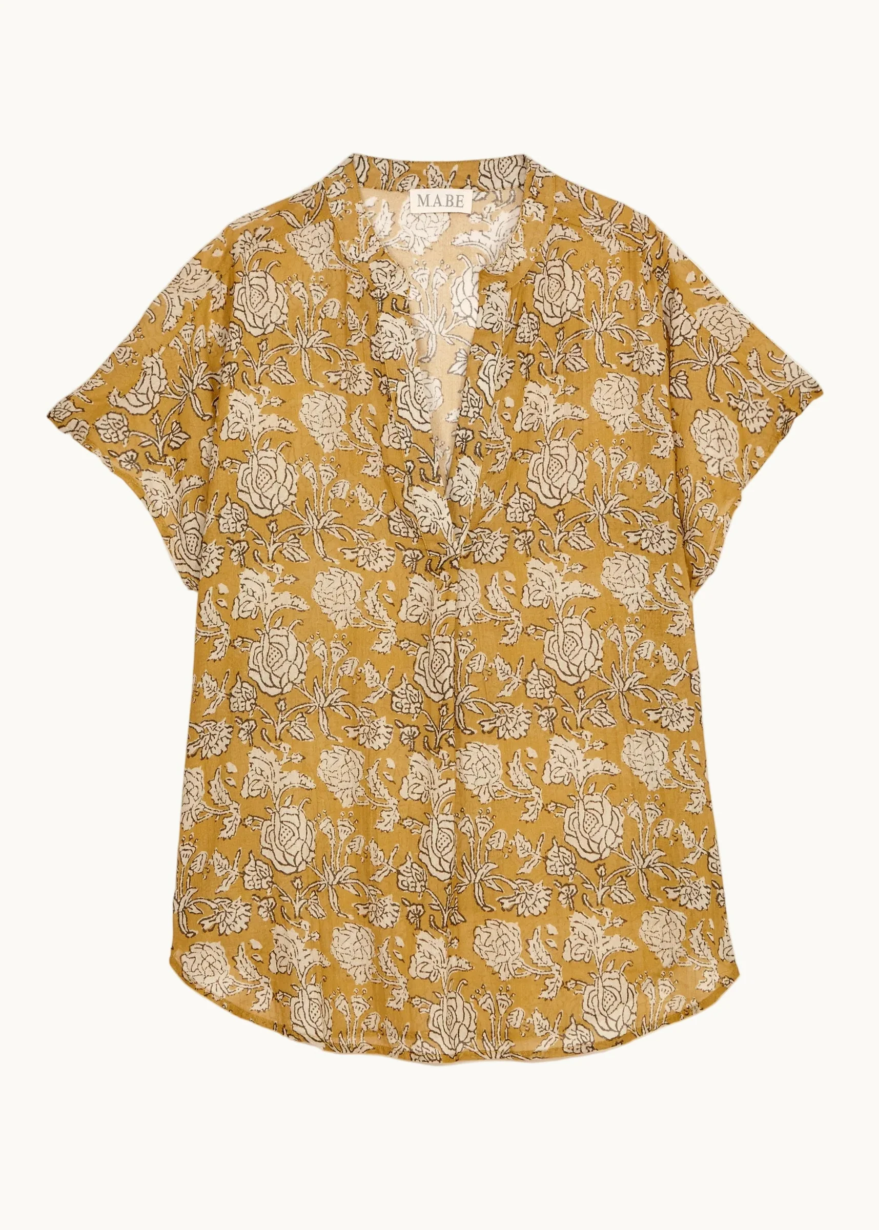 Tulsi Short Sleeve Top - Mustard - Image 5